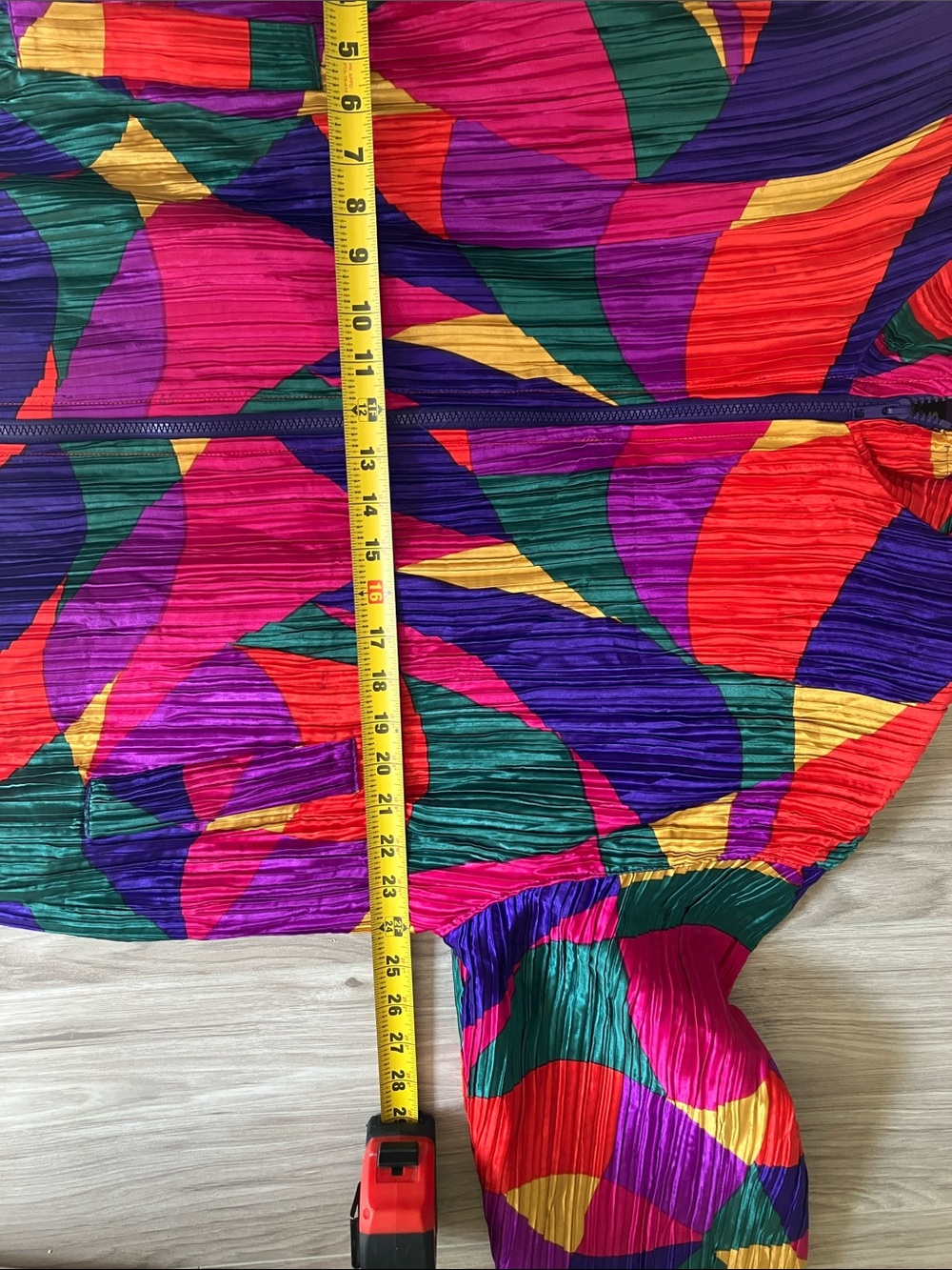 Abstract Colorblock Bomber Jacket - Multicolor - Picture 3 of 7